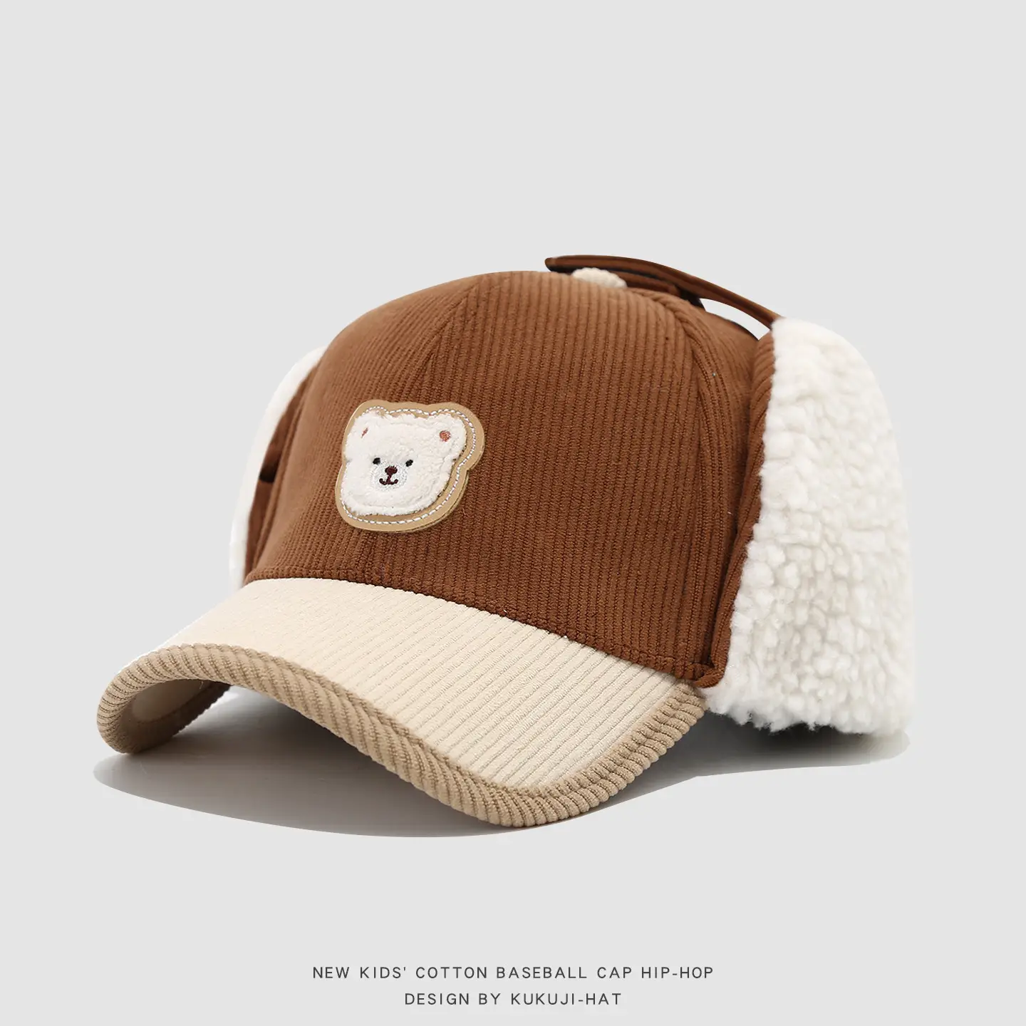 Baby Bear Ear Cap Autumn Winter Warm Peaked Cap - Image 8