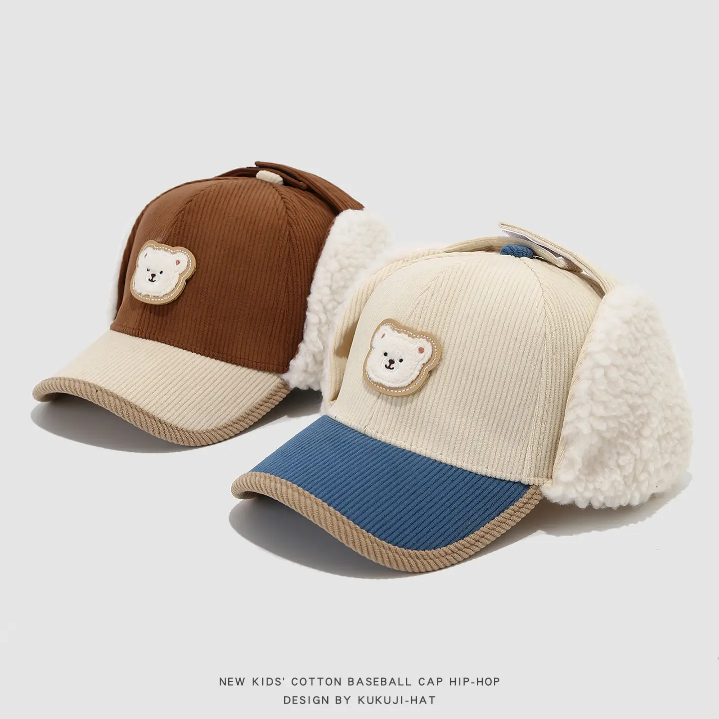 Baby Bear Ear Cap Autumn Winter Warm Peaked Cap — feature 10