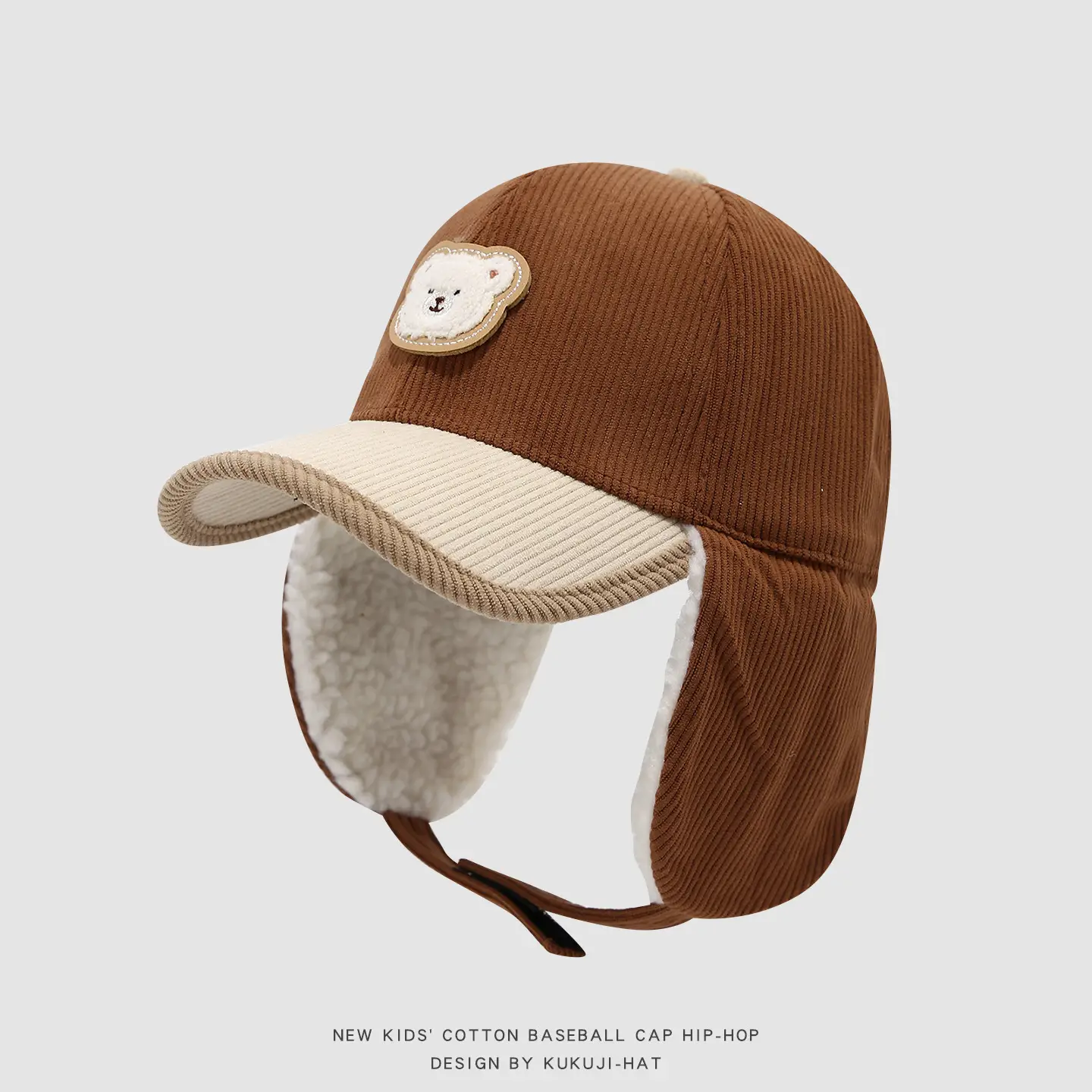Baby Bear Ear Cap Autumn Winter Warm Peaked Cap — feature 11