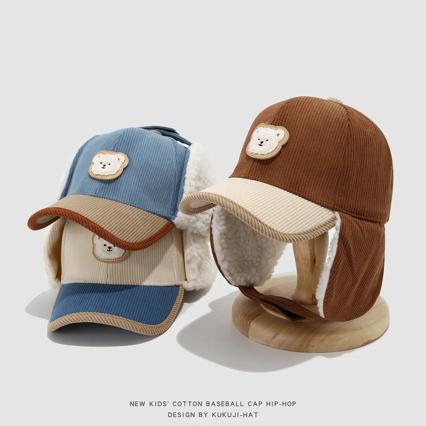 Baby Bear Ear Cap Autumn Winter Warm Peaked Cap — feature 12
