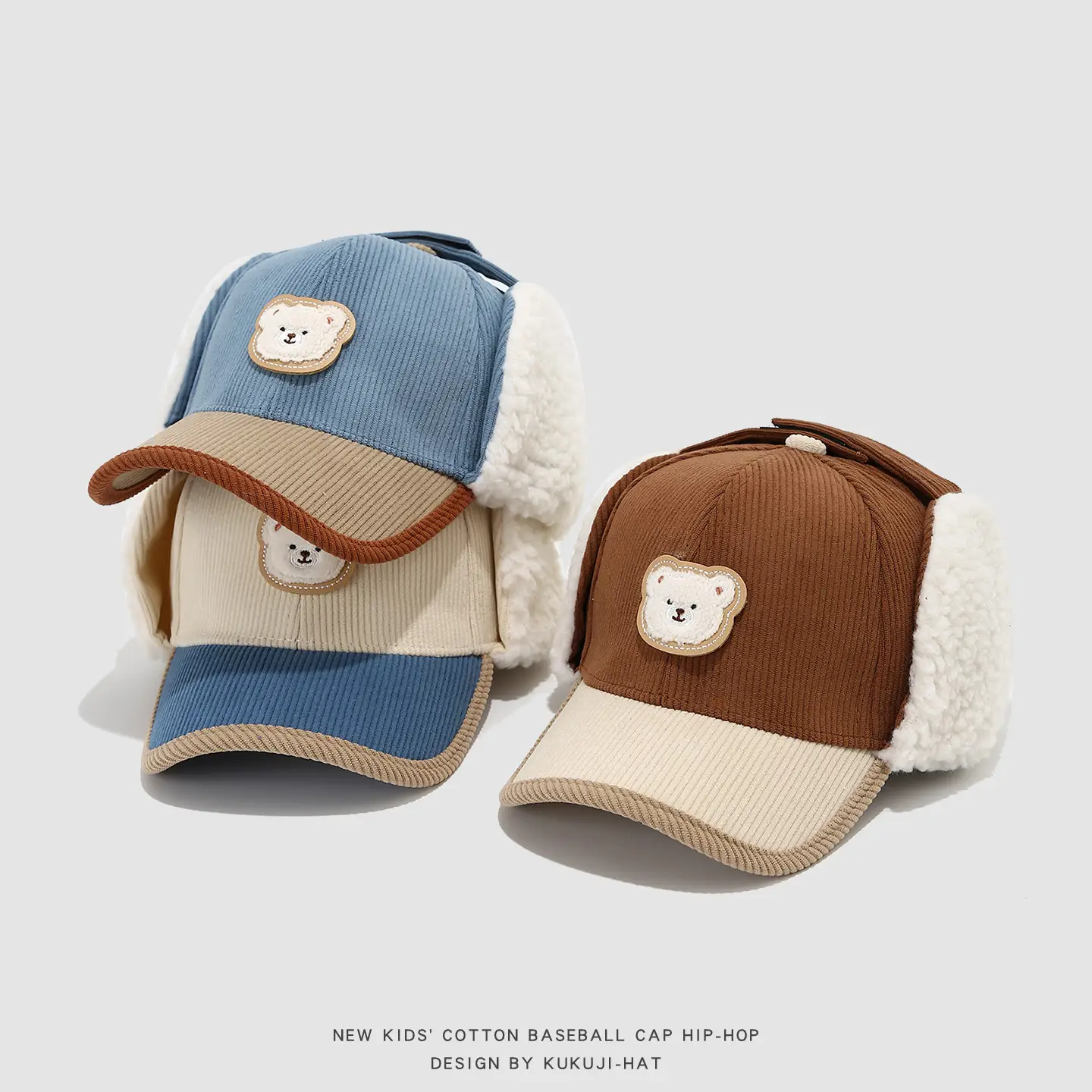 Baby Bear Ear Cap Autumn Winter Warm Peaked Cap — feature 9
