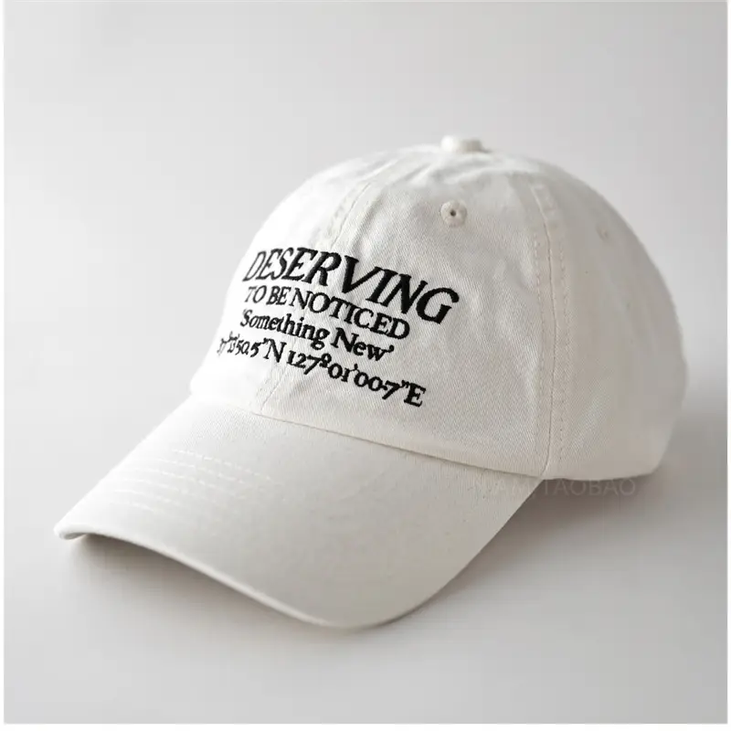 White Full Letter Embroidered Baseball Cap for Men Women - Image 8
