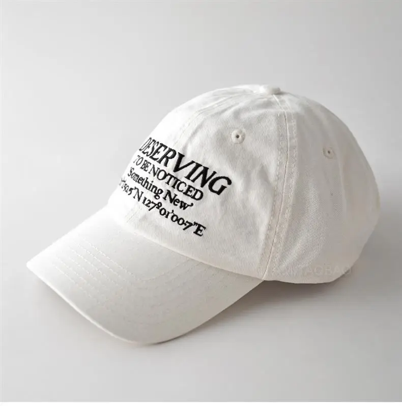White Full Letter Embroidered Baseball Cap for Men Women — feature 6