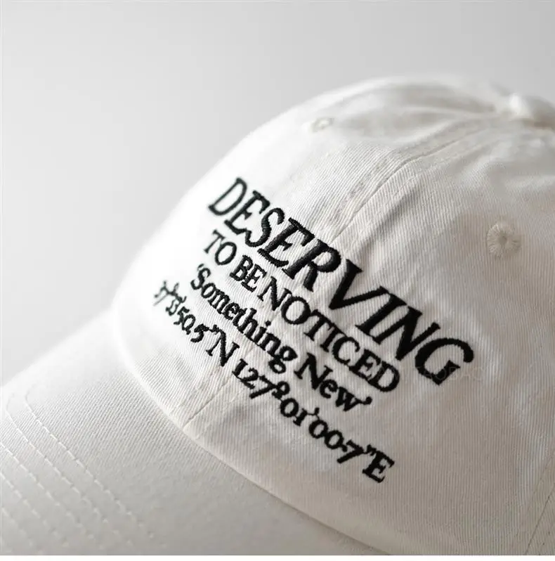 White Full Letter Embroidered Baseball Cap for Men Women — feature 8