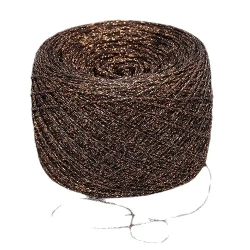 Gold and Silver Thread, Hollow Yarn, Bright Silk Thread, DIY Crochet Bag, Embroidered Mercerized Wool, Hand-Knitted Sweater Doll