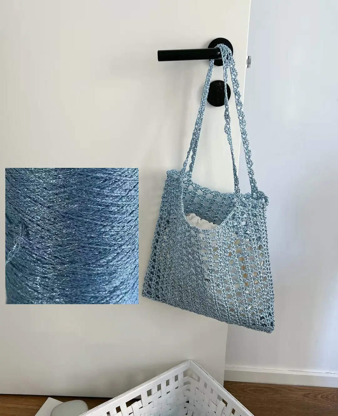 Gold and Silver Thread, Hollow Yarn, Bright Silk Thread, DIY Crochet Bag, Embroidered Mercerized Wool, Hand-Knitted Sweater Doll