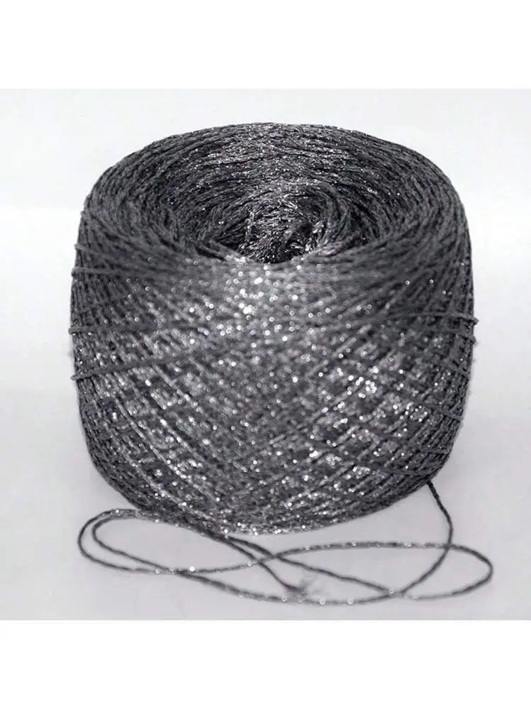 Gold and Silver Thread, Hollow Yarn, Bright Silk Thread, DIY Crochet Bag, Embroidered Mercerized Wool, Hand-Knitted Sweater Doll