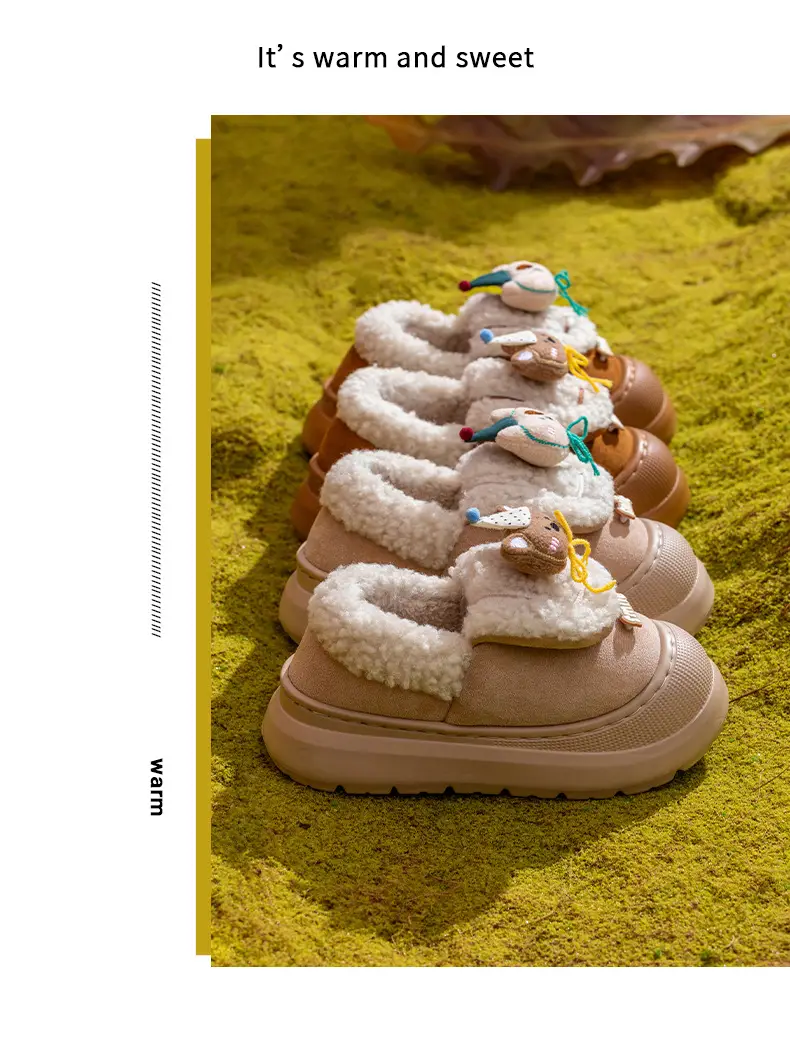 Women Cartoon Warm Cotton Slippers Autumn Winter — feature 15