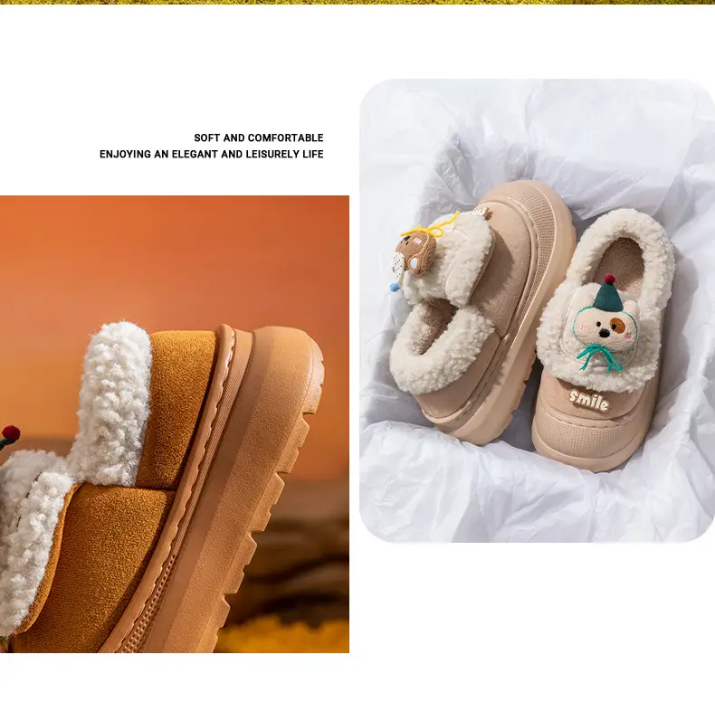 Women Cartoon Warm Cotton Slippers Autumn Winter — feature 17