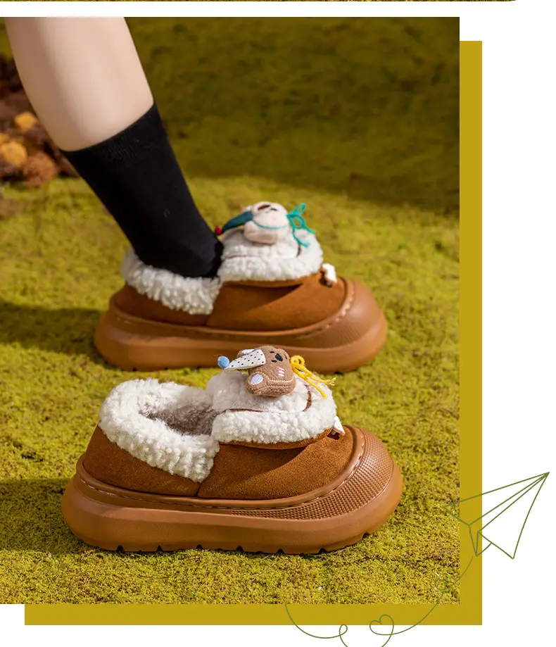 Women Cartoon Warm Cotton Slippers Autumn Winter — feature 20