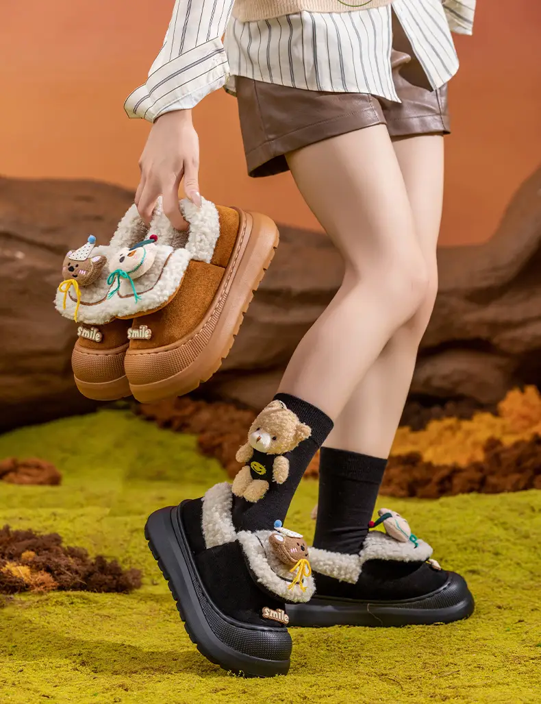 Women Cartoon Warm Cotton Slippers Autumn Winter — feature 21