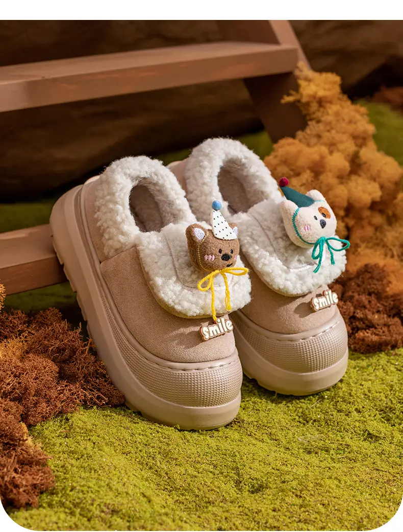 Women Cartoon Warm Cotton Slippers Autumn Winter — feature 23