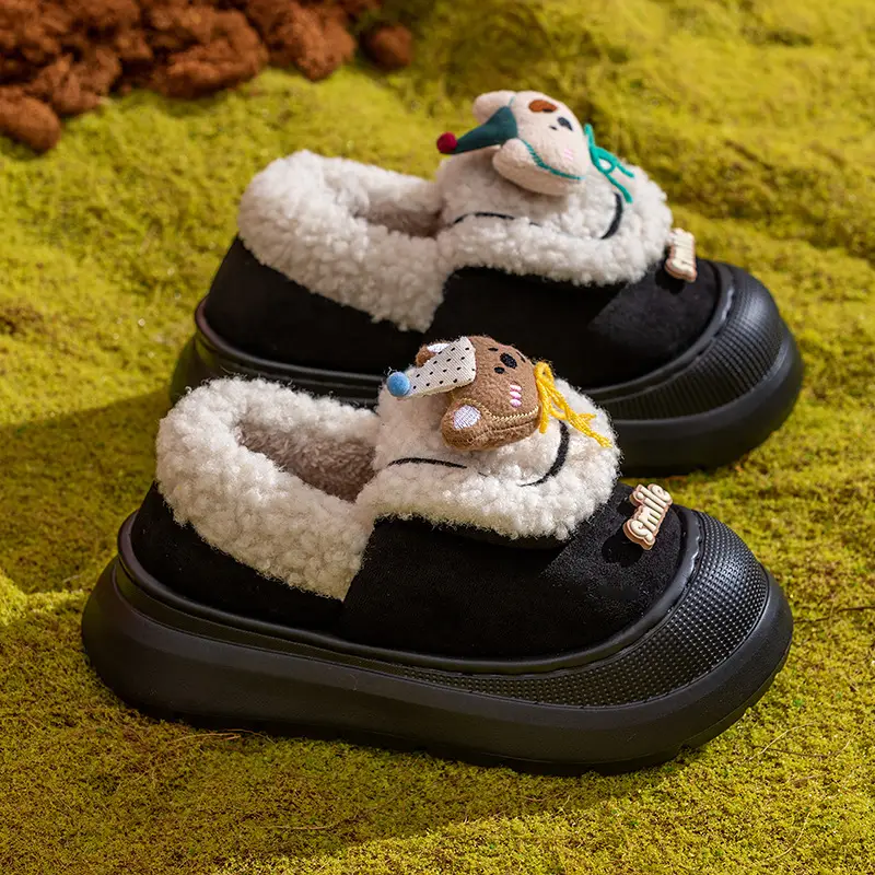 Women Cartoon Warm Cotton Slippers Autumn Winter - Image 2