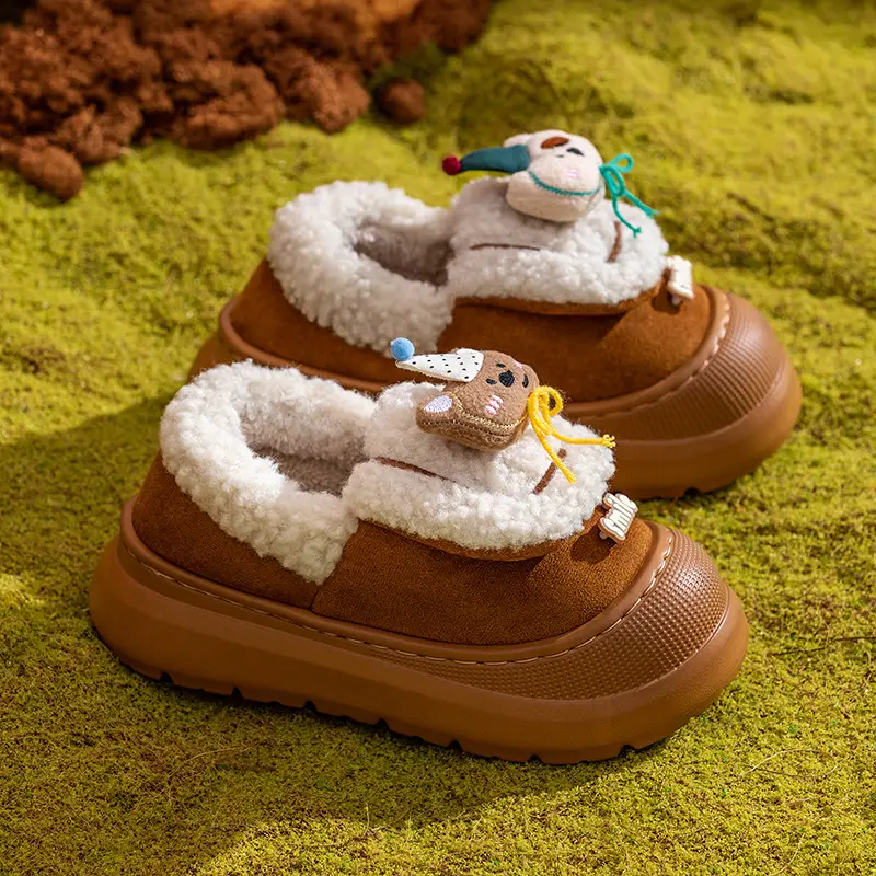 Women Cartoon Warm Cotton Slippers Autumn Winter - Image 3