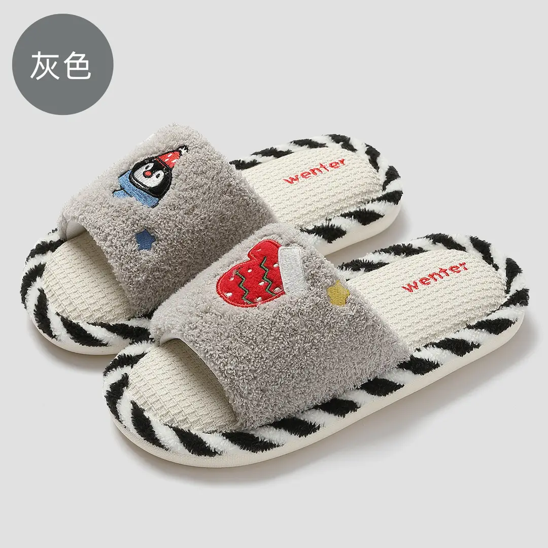 Home Slippers for Women Summer Cartoon Breathable Sweat-Absorbent Four-Season Non-Slip Silent Korean Style Girl Floor Mop Summer Wholesale - Image 3