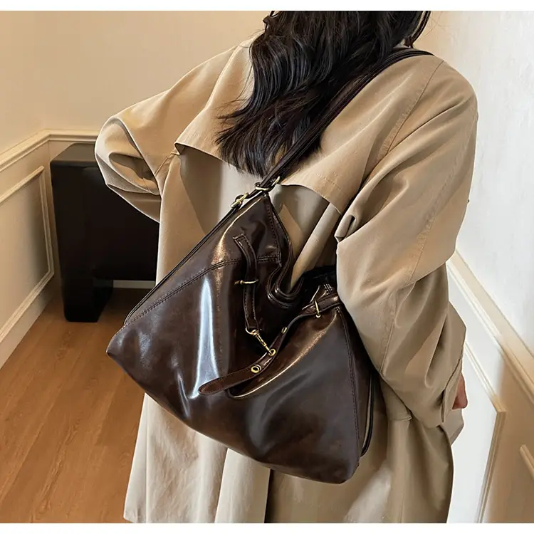 Retro Brown Leather Shoulder Bag for Women 2025 — feature 15