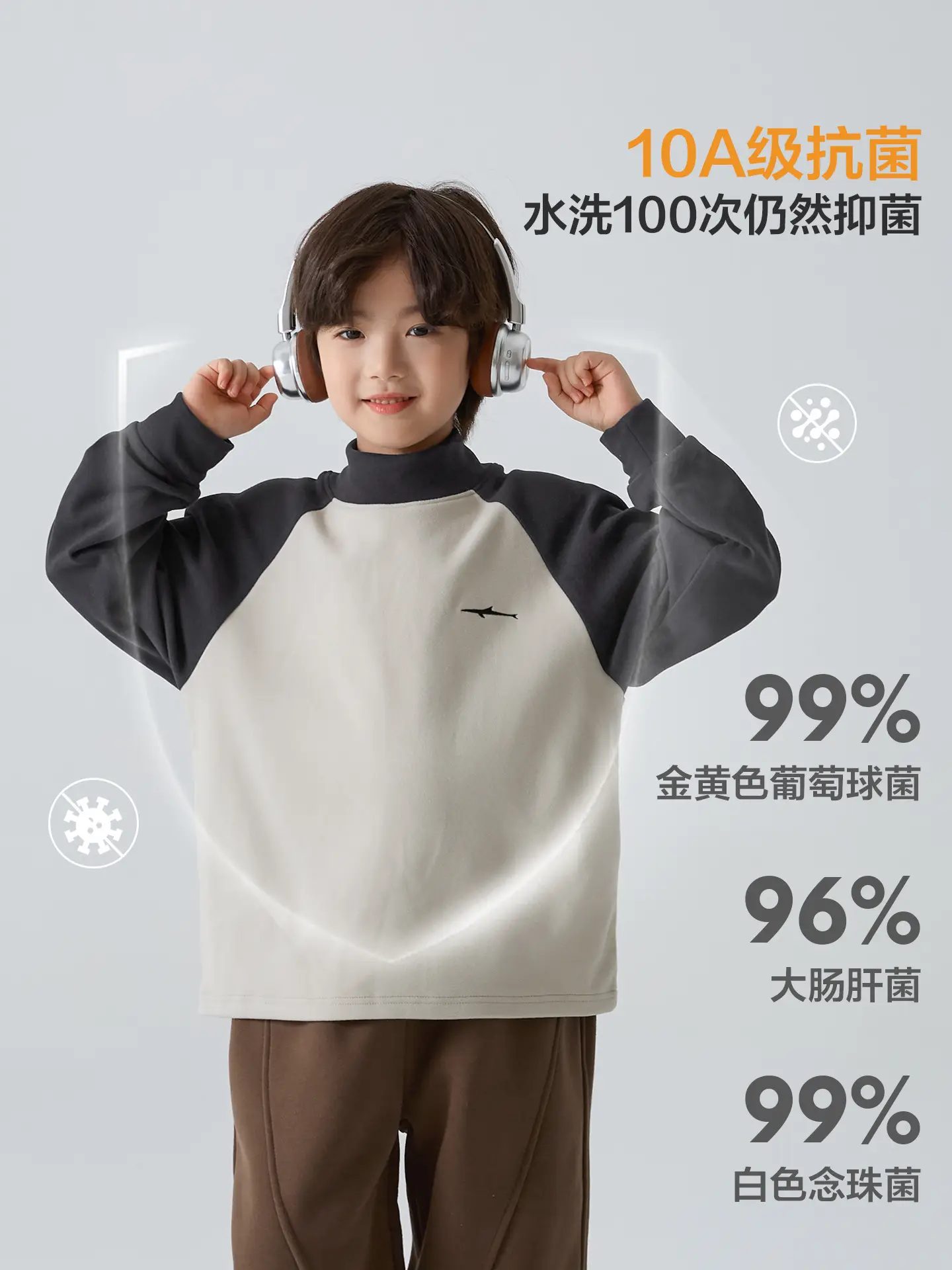 Haima Boys Thermal Long Sleeve T-Shirt White Black 2025 - Image 4