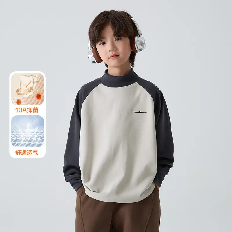 Haima Boys Thermal Long Sleeve T-Shirt White Black 2025 - Image 2