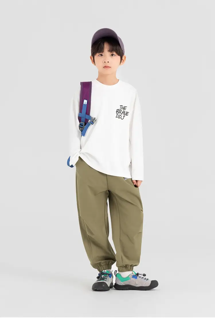 Duoduo Boys Long Sleeve T-Shirt Pink Anti Pilling 2025 — feature 17