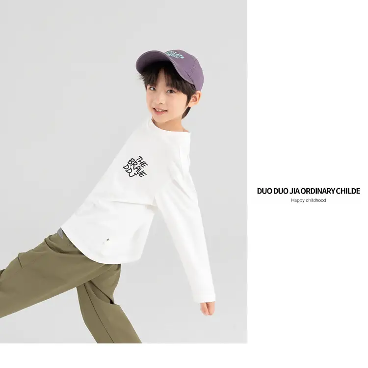 Duoduo Boys Long Sleeve T-Shirt Pink Anti Pilling 2025 — feature 19