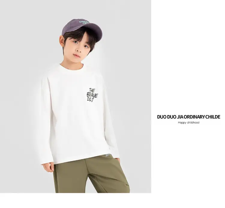 Duoduo Boys Long Sleeve T-Shirt Pink Anti Pilling 2025 — feature 25