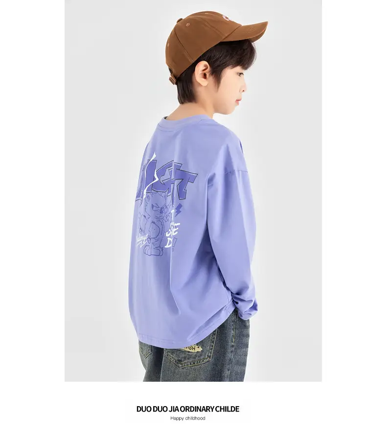 Duoduo Boys Long Sleeve T-Shirt Pink Anti Pilling 2025 — feature 28