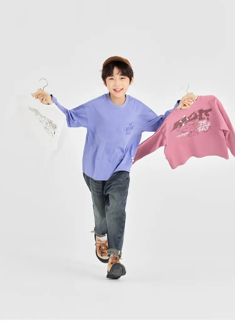 Duoduo Boys Long Sleeve T-Shirt Pink Anti Pilling 2025 — feature 30