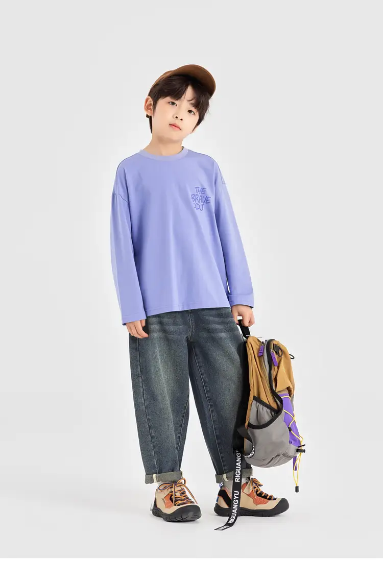 Duoduo Boys Long Sleeve T-Shirt Pink Anti Pilling 2025 — feature 32