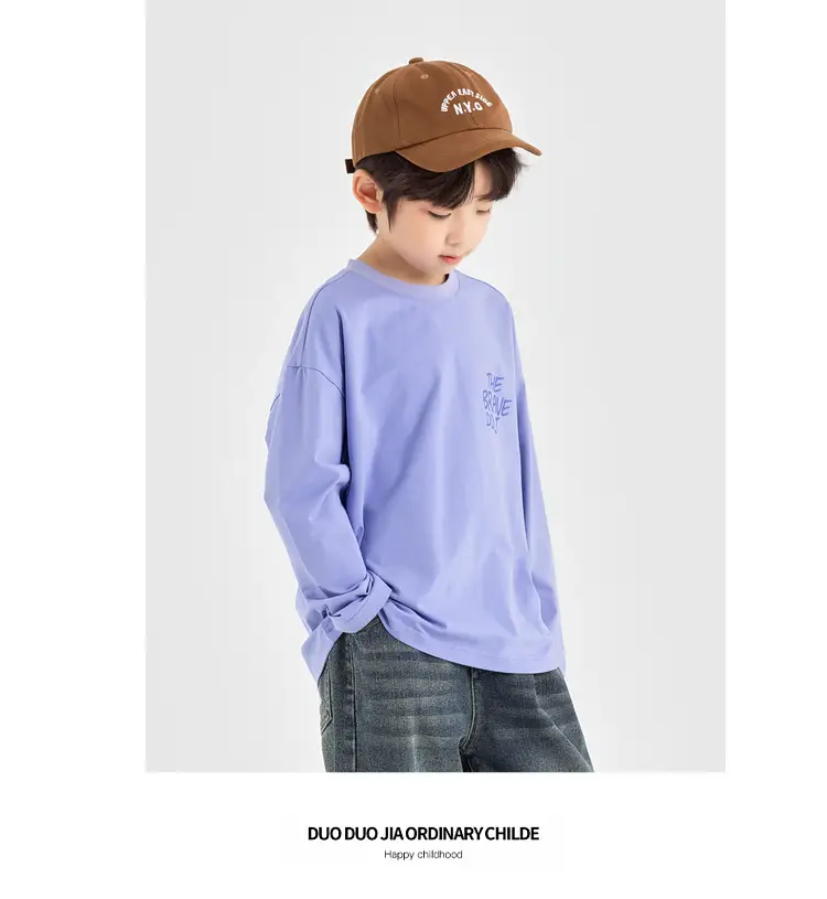Duoduo Boys Long Sleeve T-Shirt Pink Anti Pilling 2025 — feature 34