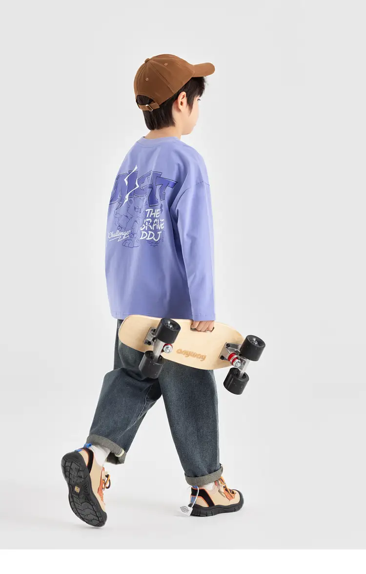 Duoduo Boys Long Sleeve T-Shirt Pink Anti Pilling 2025 — feature 36