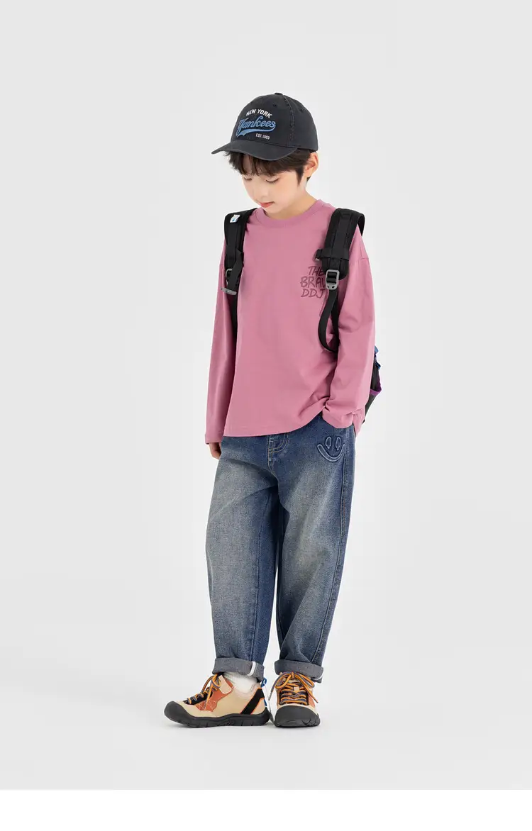 Duoduo Boys Long Sleeve T-Shirt Pink Anti Pilling 2025 — feature 41