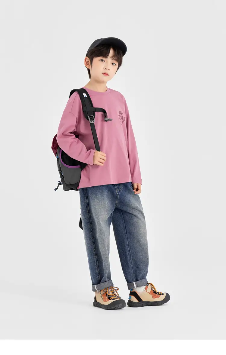 Duoduo Boys Long Sleeve T-Shirt Pink Anti Pilling 2025 — feature 42