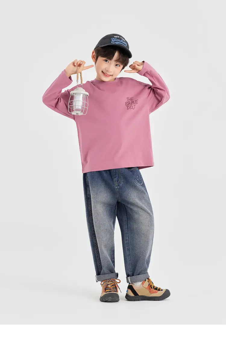 Duoduo Boys Long Sleeve T-Shirt Pink Anti Pilling 2025 — feature 47