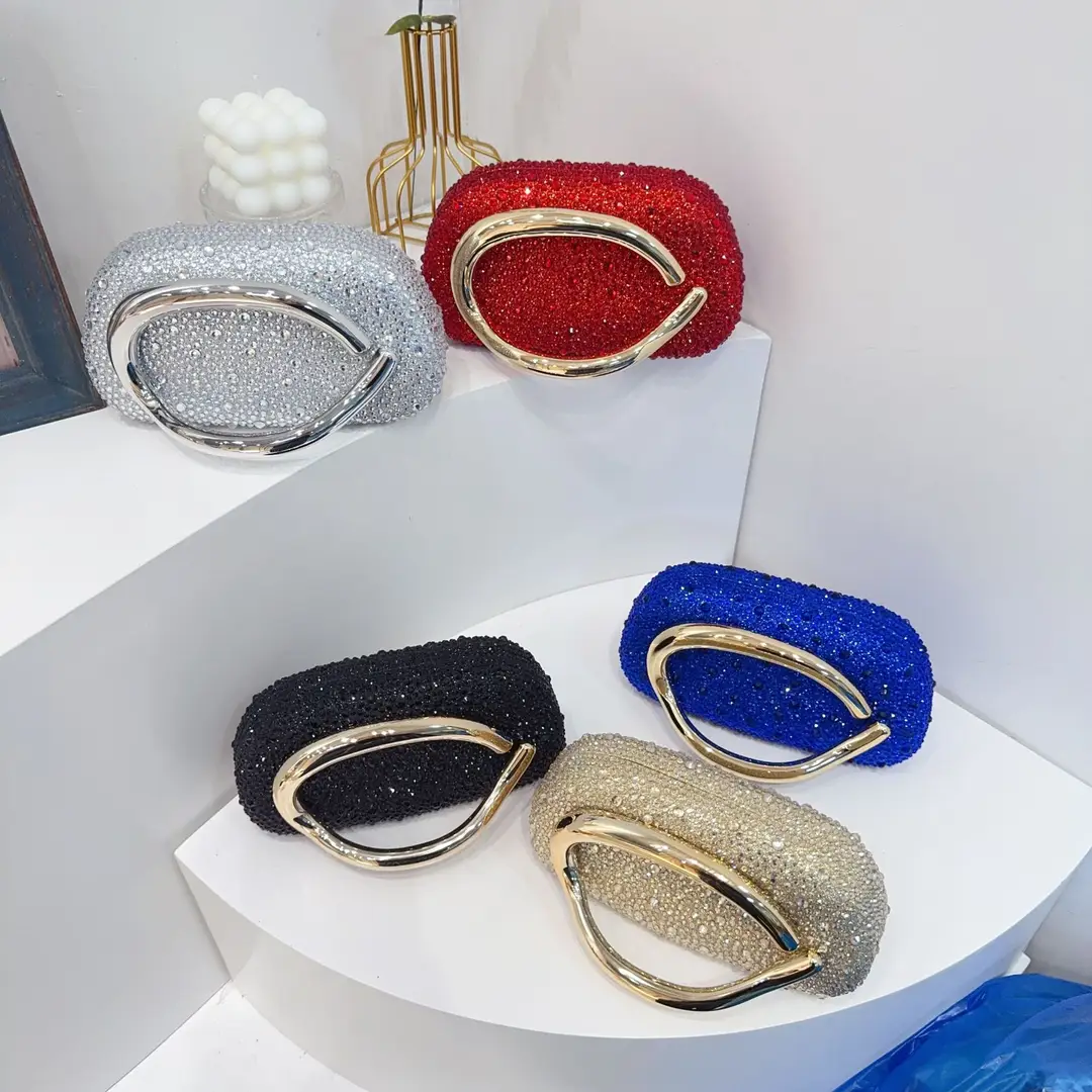 European and American Cross-Border Trendy Classic Round Box Clutch Bag Evening Bag Acrylic Bag Retro Metal Handle Single Shoulder Crossbody