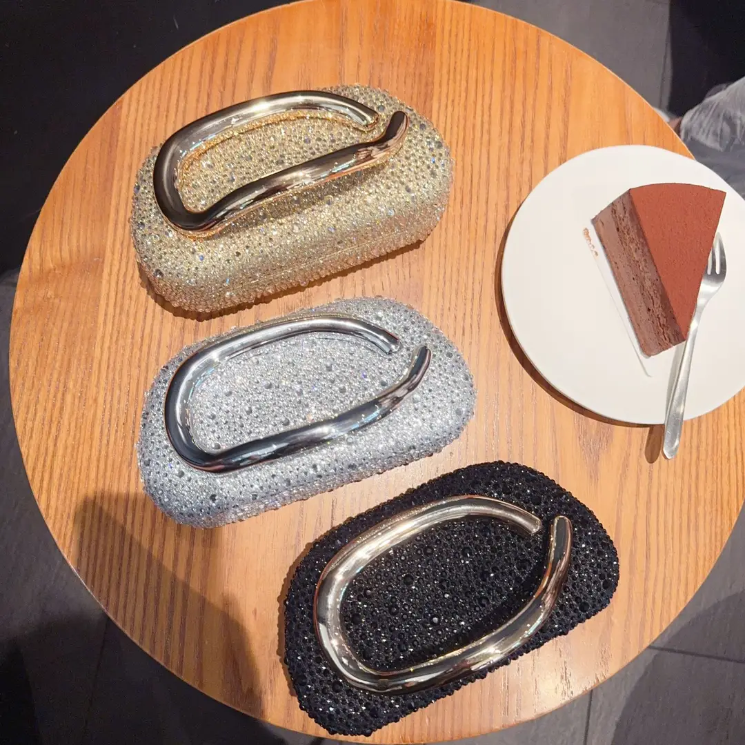 European and American Cross-Border Trendy Classic Round Box Clutch Bag Evening Bag Acrylic Bag Retro Metal Handle Single Shoulder Crossbody