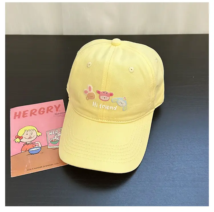 Yellow Cartoon Cap for Women - Deer Studio Design — feature 19