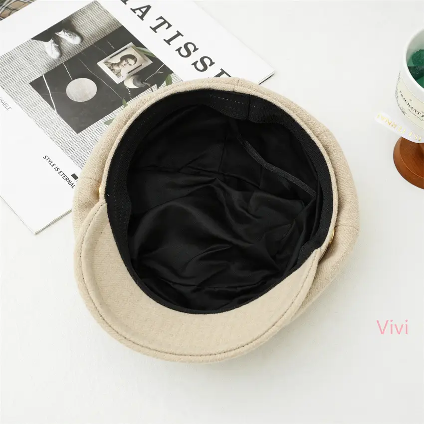 Japanese Retro Octagonal Face-Slimming Hat for Women — feature 14