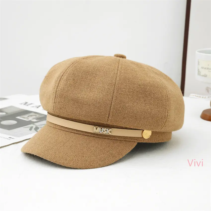Japanese Retro Octagonal Face-Slimming Hat for Women — feature 8