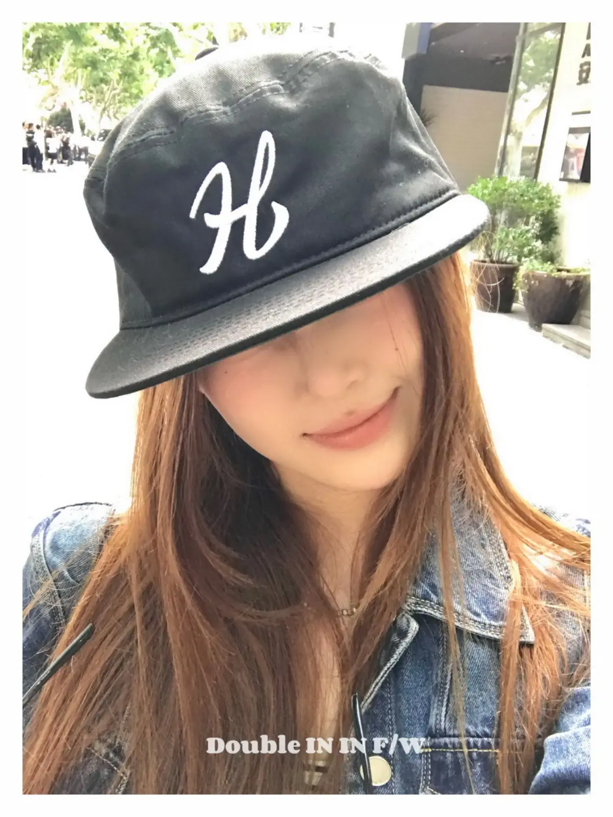 Women Black Houndstooth Embroidered Baseball Cap — feature 24