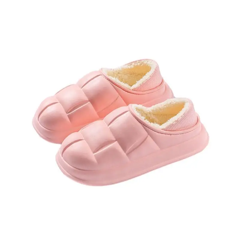 Pink Women's Waterproof Cotton Slippers Winter Warm Maternity Shoes