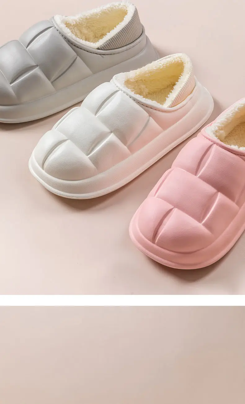 Pink Women's Waterproof Cotton Slippers Winter Warm Maternity Shoes — feature 11