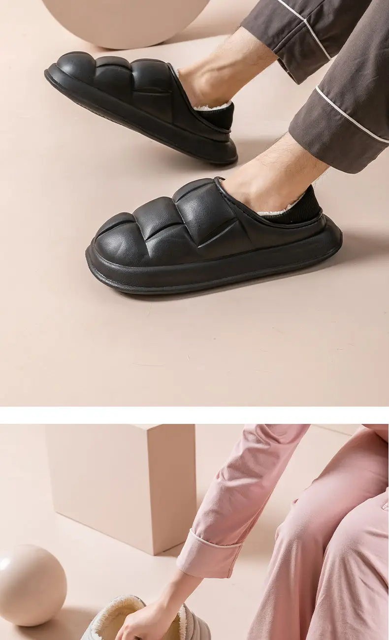 Pink Women's Waterproof Cotton Slippers Winter Warm Maternity Shoes — feature 13