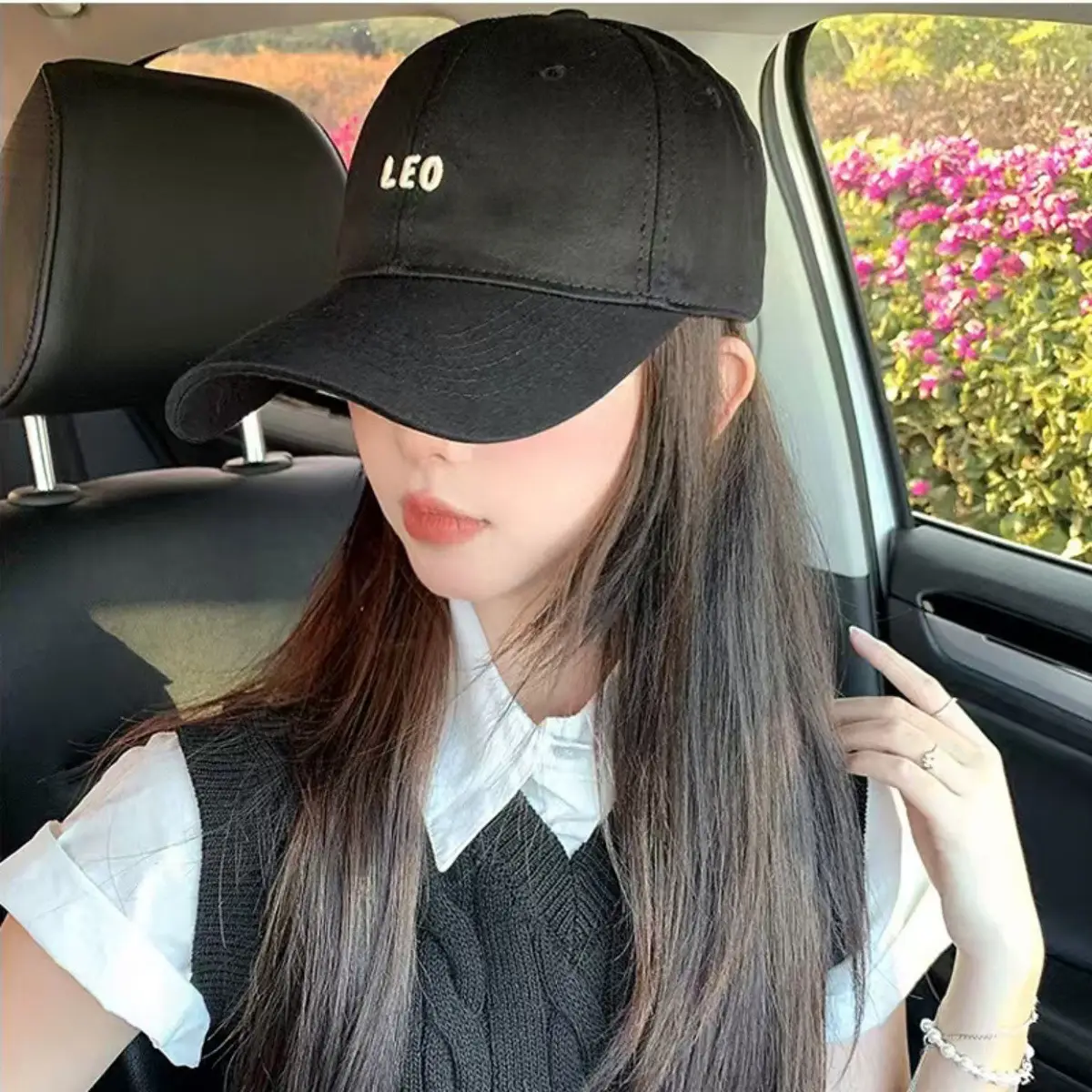 Pink Embroidered Baseball Cap for Women Men — feature 3