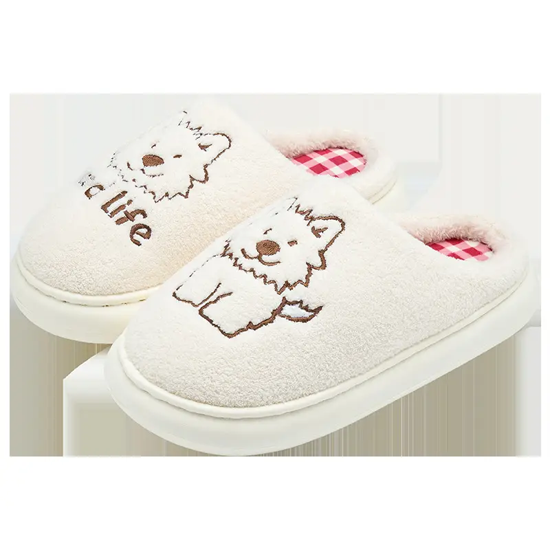 Cute Cotton Slippers for Women 2025 New Autumn and Winter Indoor Home Couple Warm Plush Slippers for Men to Wear Outside - Image 17