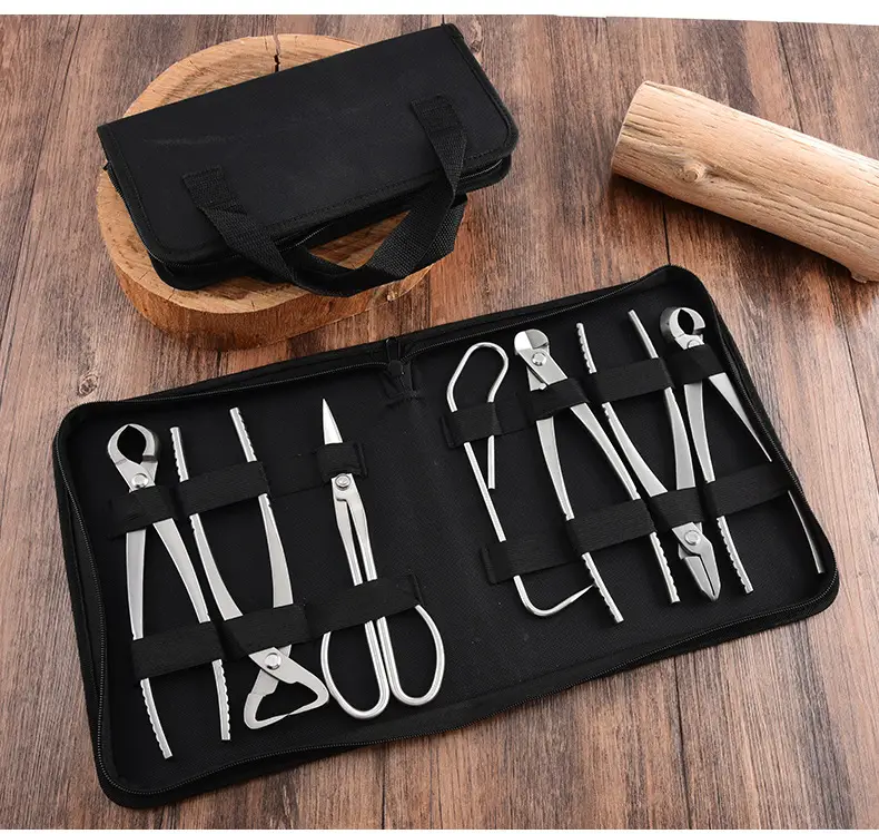 Bonsai Special Shaping Tool Set, Ball Joint Scissors, Diagonal Leaf Bud Scissors, Gardening Three-Piece Set, Tree Stump and Tree Knot Repair — feature 12