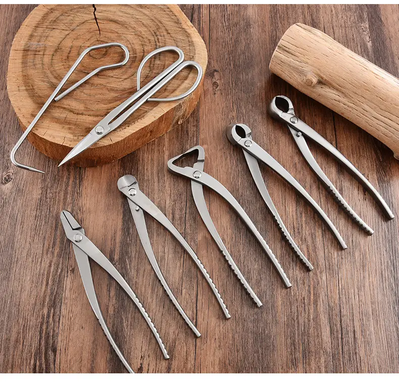 Bonsai Special Shaping Tool Set, Ball Joint Scissors, Diagonal Leaf Bud Scissors, Gardening Three-Piece Set, Tree Stump and Tree Knot Repair — feature 13