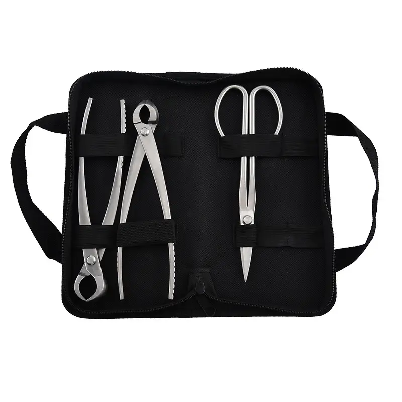 Bonsai Special Shaping Tool Set, Ball Joint Scissors, Diagonal Leaf Bud Scissors, Gardening Three-Piece Set, Tree Stump and Tree Knot Repair