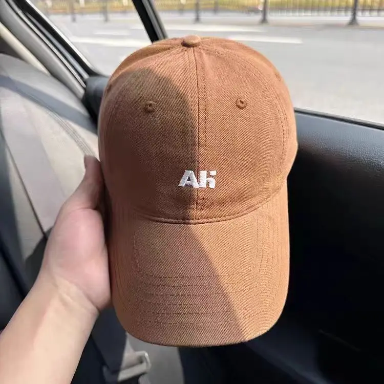 Men's Brown AK Embroidered Baseball Cap - Image 3