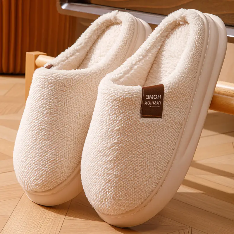New Couple Cotton Slippers for Autumn and Winter, Indoor Non-Slip Thick-Soled Home Cotton Slippers, Warm Plush Home Slippers - Image 15