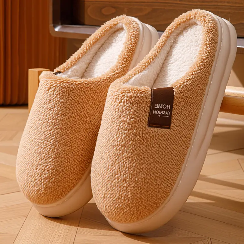 New Couple Cotton Slippers for Autumn and Winter, Indoor Non-Slip Thick-Soled Home Cotton Slippers, Warm Plush Home Slippers - Image 16